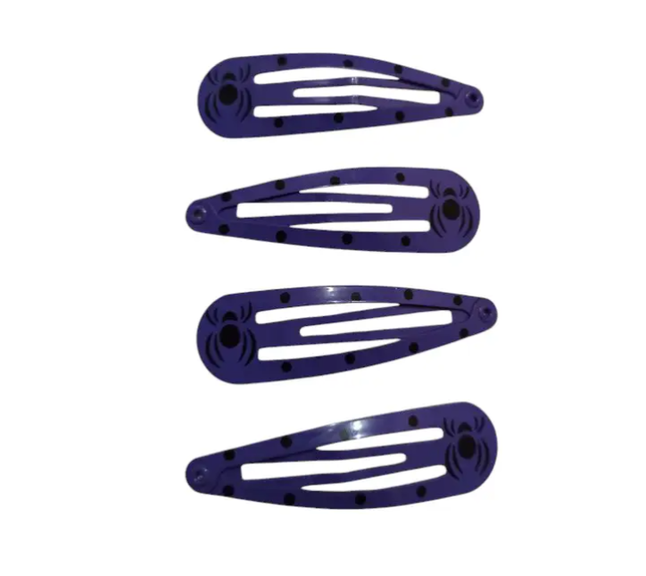 Заколки на Хелловін в горошок One size Фіолетово-чорний (703189) - фото 3