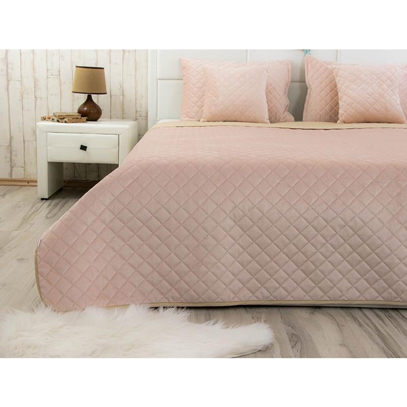 Покривало двостороннє Руно велюр 220x240 см Сірий (28092563) - фото 3 Покривало двостороннє Руно велюр 220x240 см Сірий (28092563) - фото 3