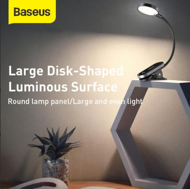 Настольная лампа BASEUS Comfort Reading Mini Clip Lamp LED со встроенным аккумулятором на прищепке 350 mAh Серый (DGRAD-0G) - фото 11