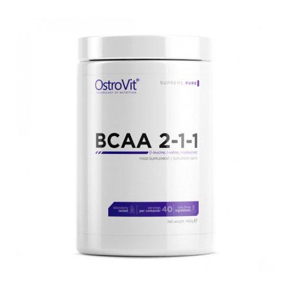 Аминокислота BCAA для спорта OstroVit BCAA 2-1-1 400 г 40 порций Pure