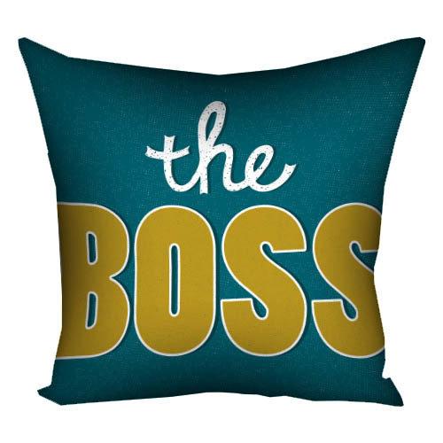 Подушка с принтом "The boss" 50x50 см (5P_FAM021)