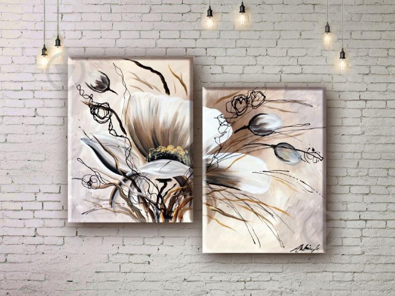 Модульная картина акрилом цветы ArtStar MHM17_2_029 размер 80 х 100 см