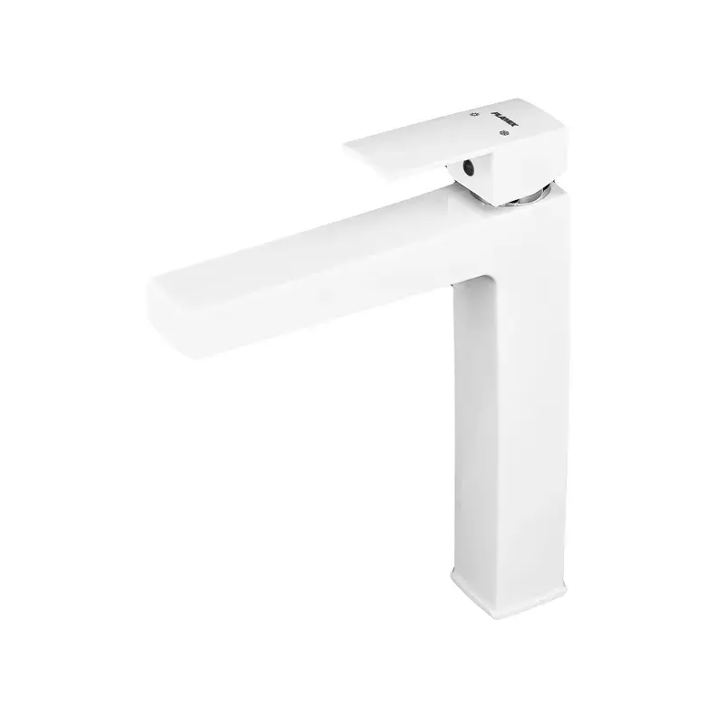 Смеситель для раковины PLAMIX Kubus-001 однорычажный Белый (PM0672) Смеситель для раковины PLAMIX Kubus-001 однорычажный Белый (PM0672)