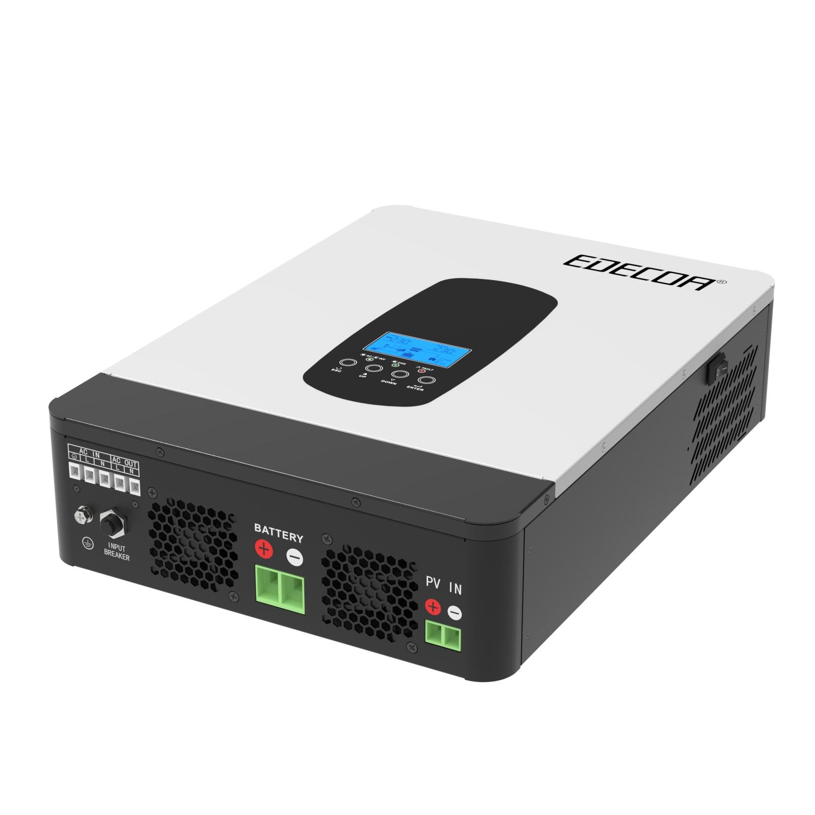 Інвертор сонячний гібридний Edecoa 24 В 3000 Вт Білий (E50003001) - фото 4 Інвертор сонячний гібридний Edecoa 24 В 3000 Вт Білий (E50003001) - фото 4