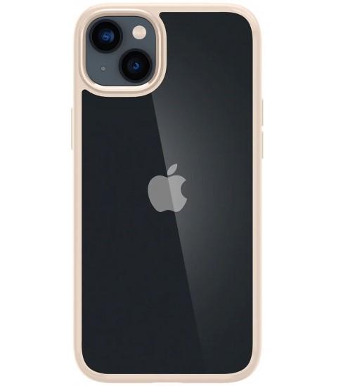 Чехол для телефона Spigen Ultra Hybrid Apple iPhone 14 Прозрачный с бежевым (ACS05044)