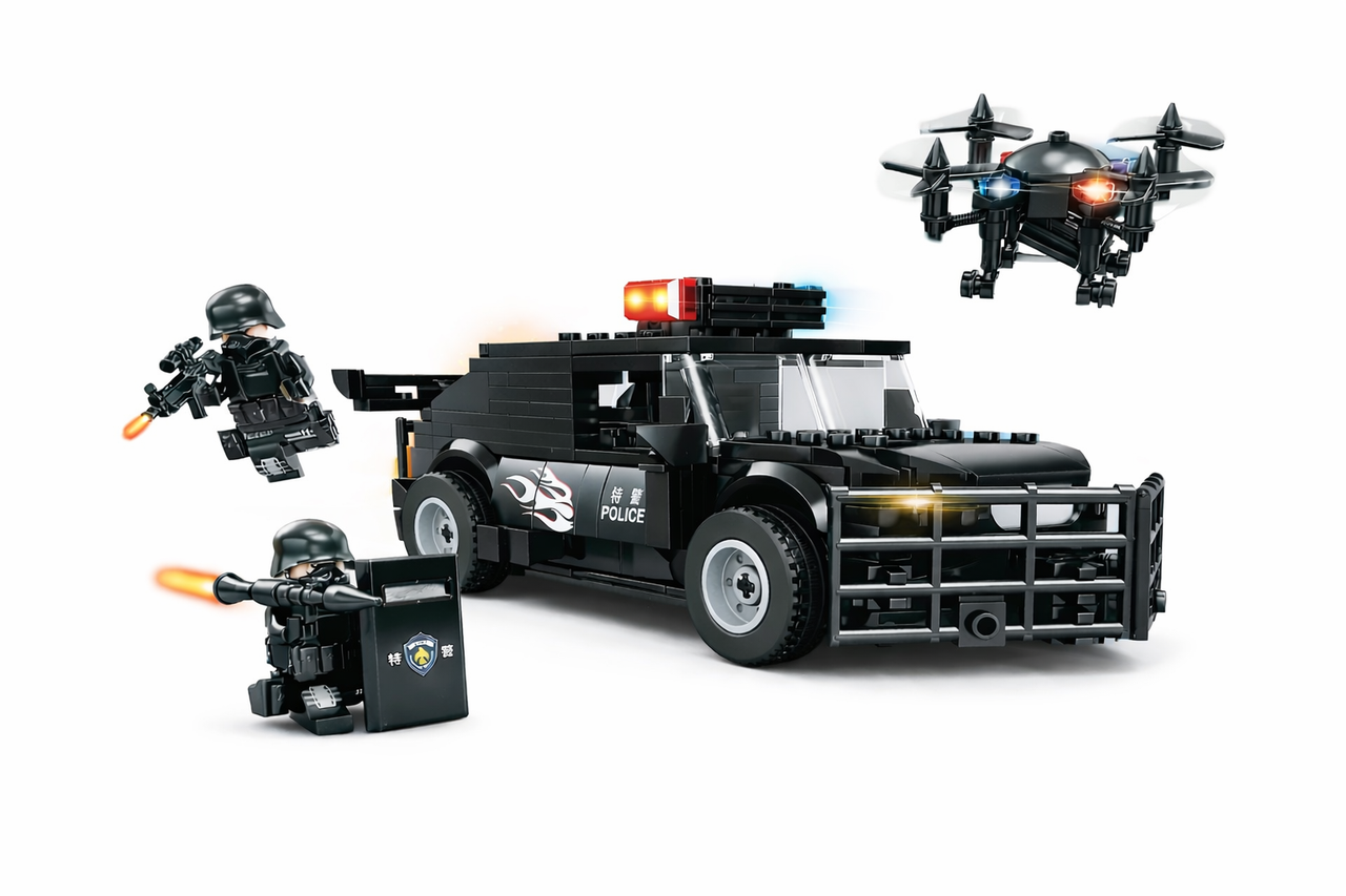 Конструктор Kazi 67291 SWAT Таранный броневик со светом 445 дет. (2824958276)