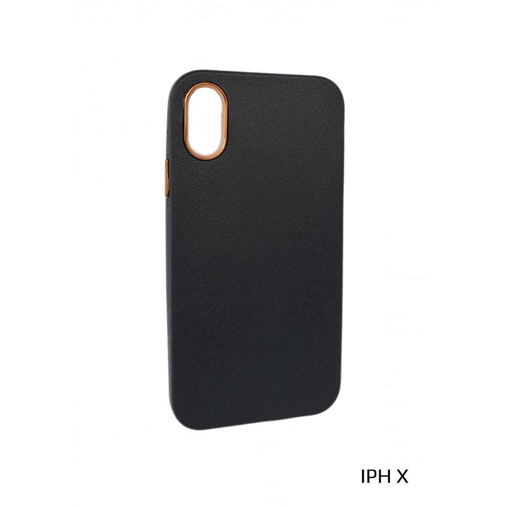 Чехол Leather Case — iPhone X — Black