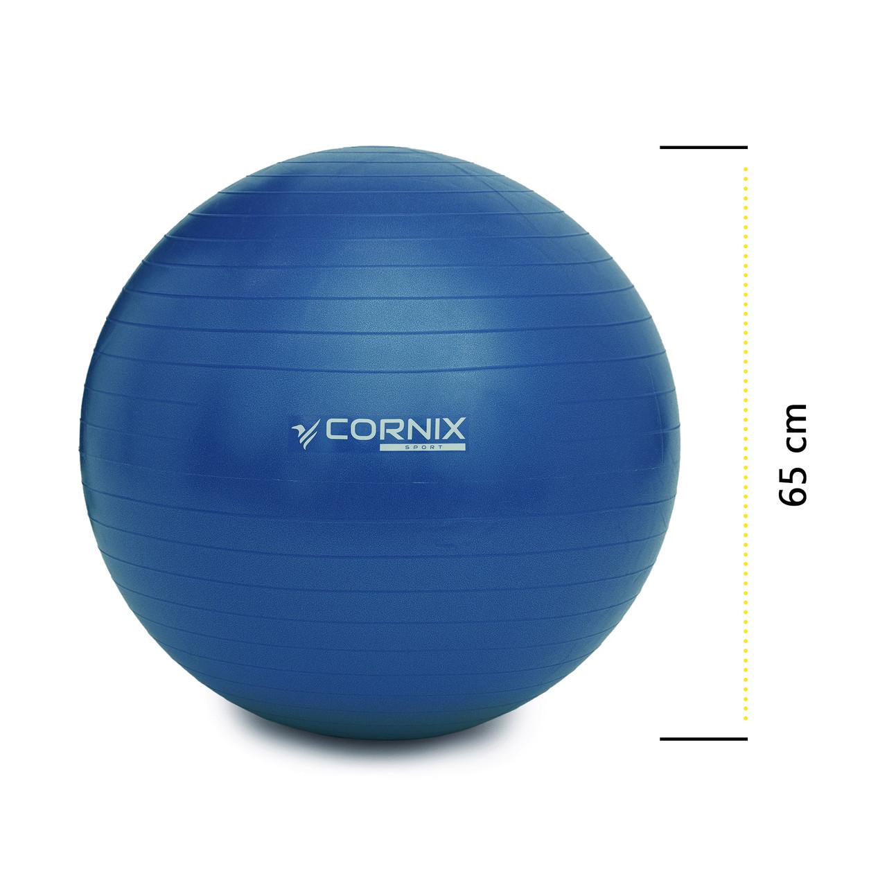 М'яч для фітнесу Cornix Anti-Burst 65 см XR-0021 Blue (2514759669) - фото 4 М'яч для фітнесу Cornix Anti-Burst 65 см XR-0021 Blue (2514759669) - фото 4