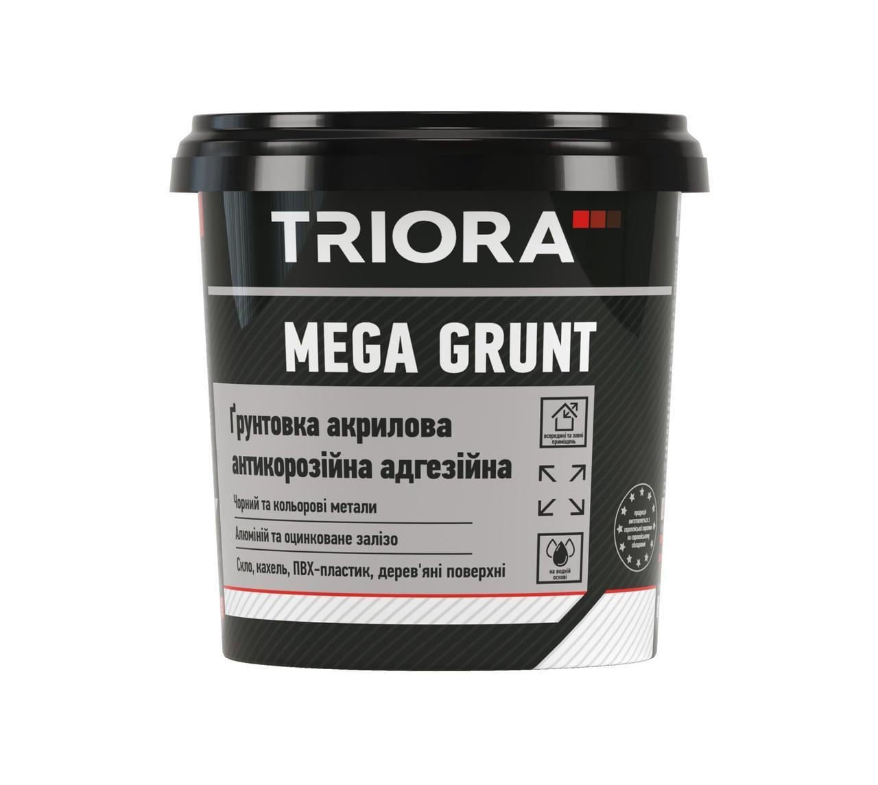 Грунтовка акриловая антикоррозионная адгезионная TRIORA Mega Grunt 0,9 кг (3150871735)