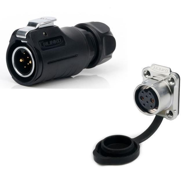 Комплект герметичных разъемов CNLINKO LP-20 8 Pin вилка/розетка IP67 500В 12А (2678556561)