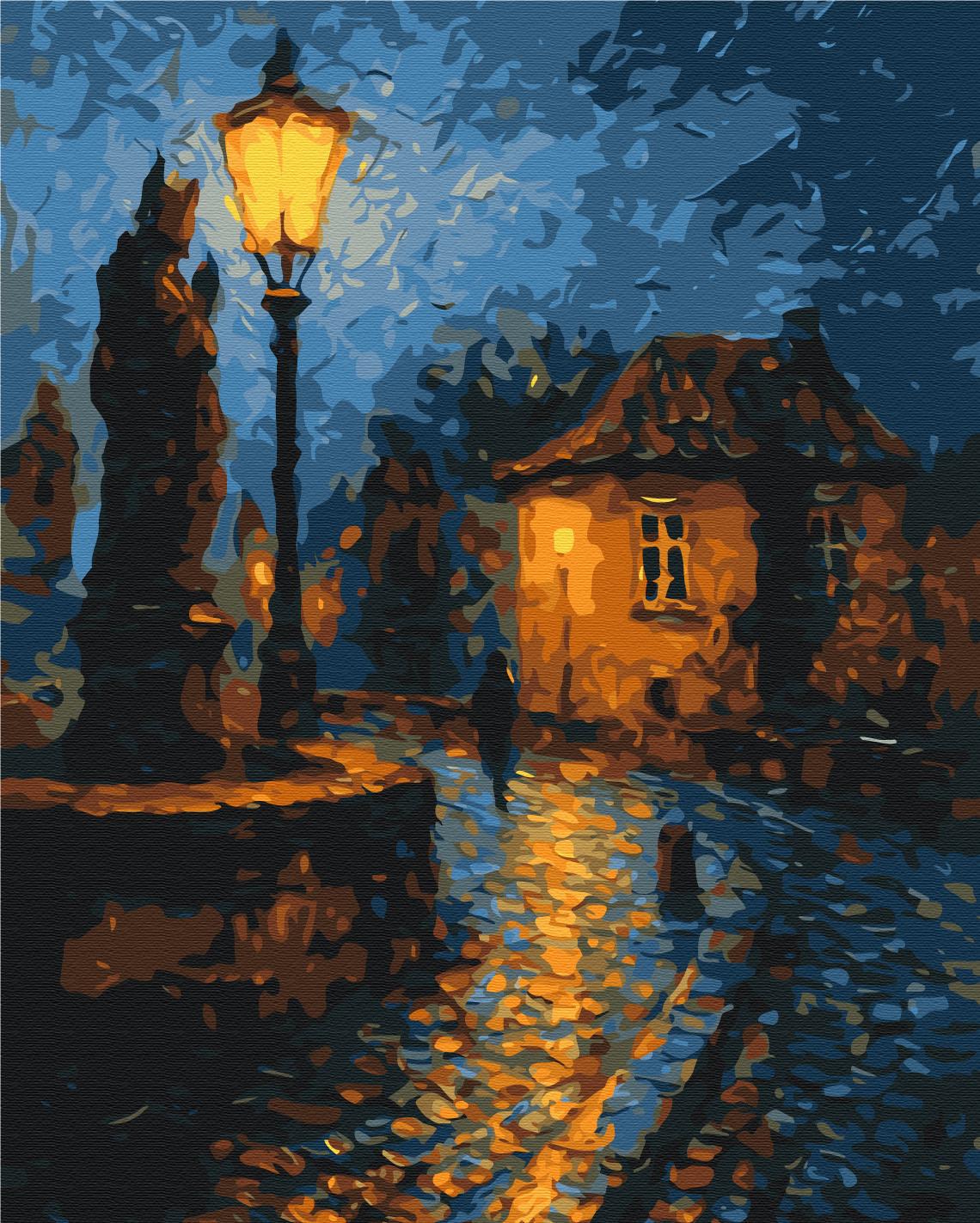 Картина за номерами Brushme Місто в сутінках 40x50 см (BS54528)