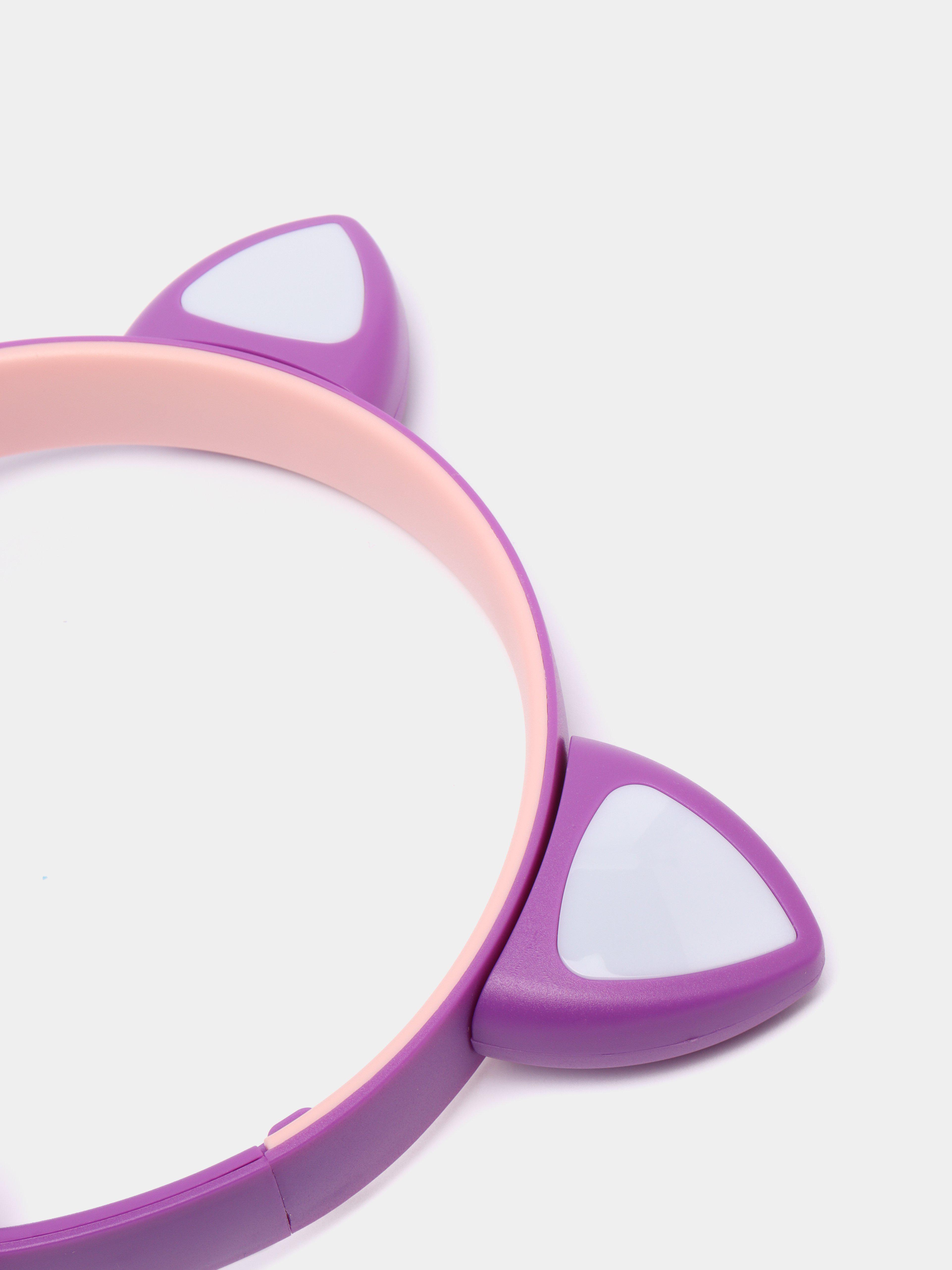 Наушники беспроводные Cat Ear P47M с кошачьими светящимися ушками Purple - фото 2 Наушники беспроводные Cat Ear P47M с кошачьими светящимися ушками Purple - фото 2