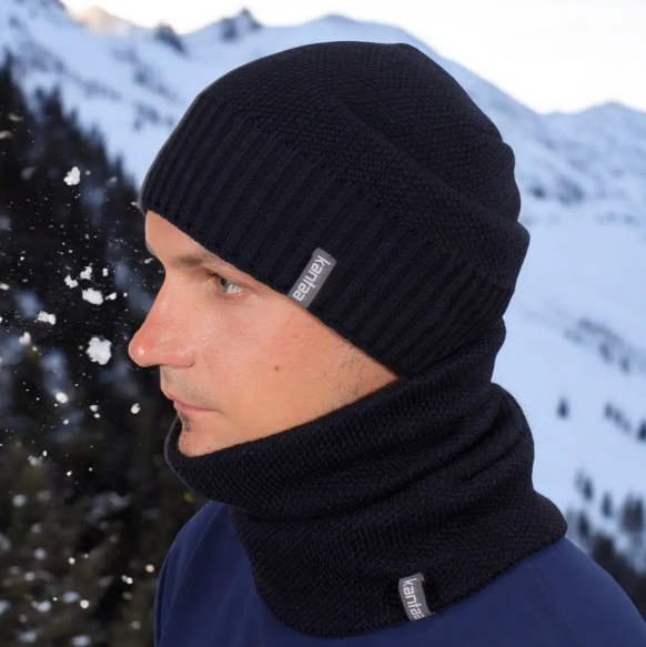 Комплект мужская шапка со снудом Темно-синий (29548363) - фото 5 Комплект мужская шапка со снудом Темно-синий (29548363) - фото 5