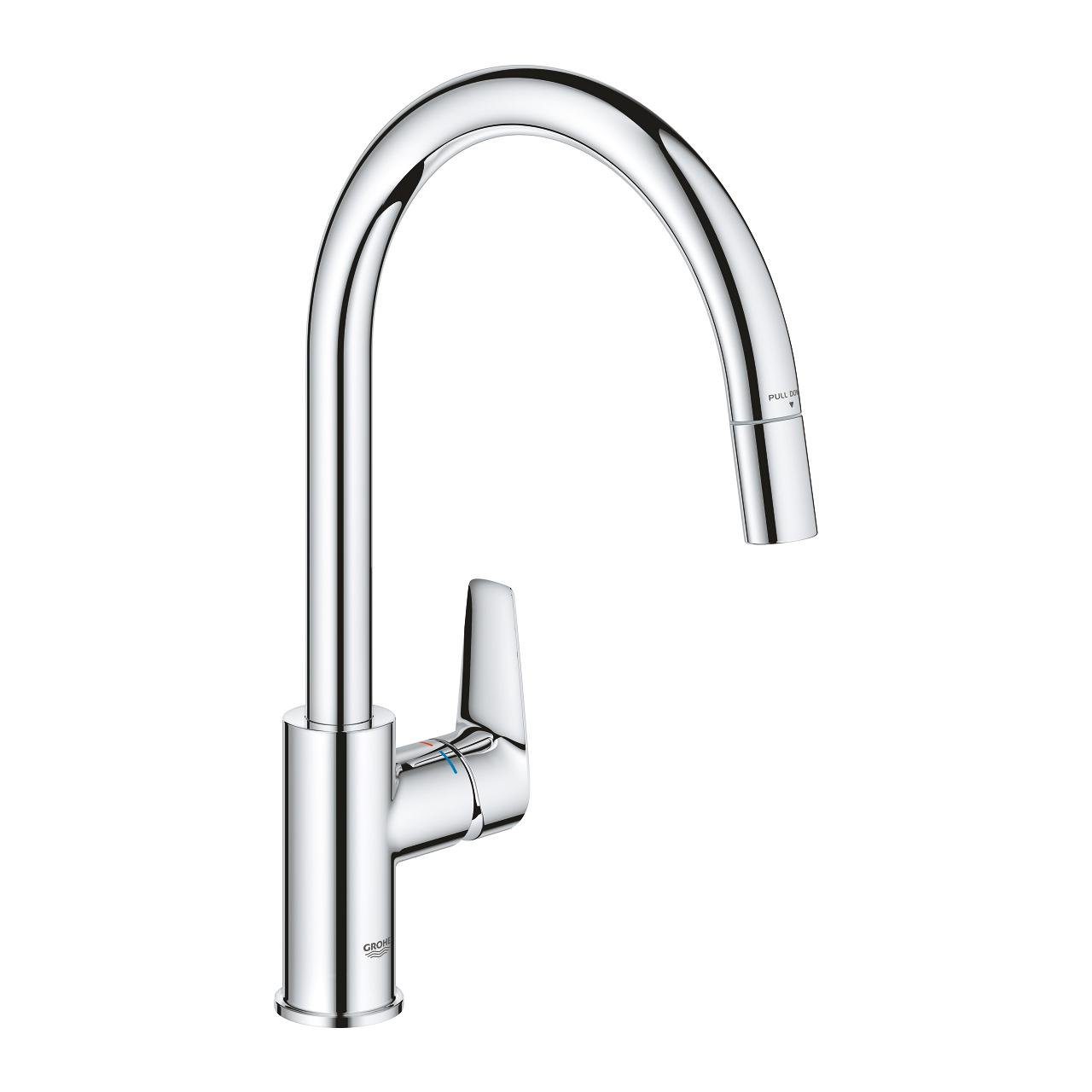 Смеситель для кухни Grohe BauEdge 30536000 с выдвижной воронкой Хром (248257)
