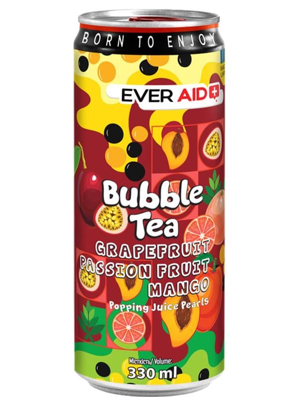 Напій безалкогольний Ever Aid Bubble Tea Grapefruit Passion Fruit Mango 330 мл
