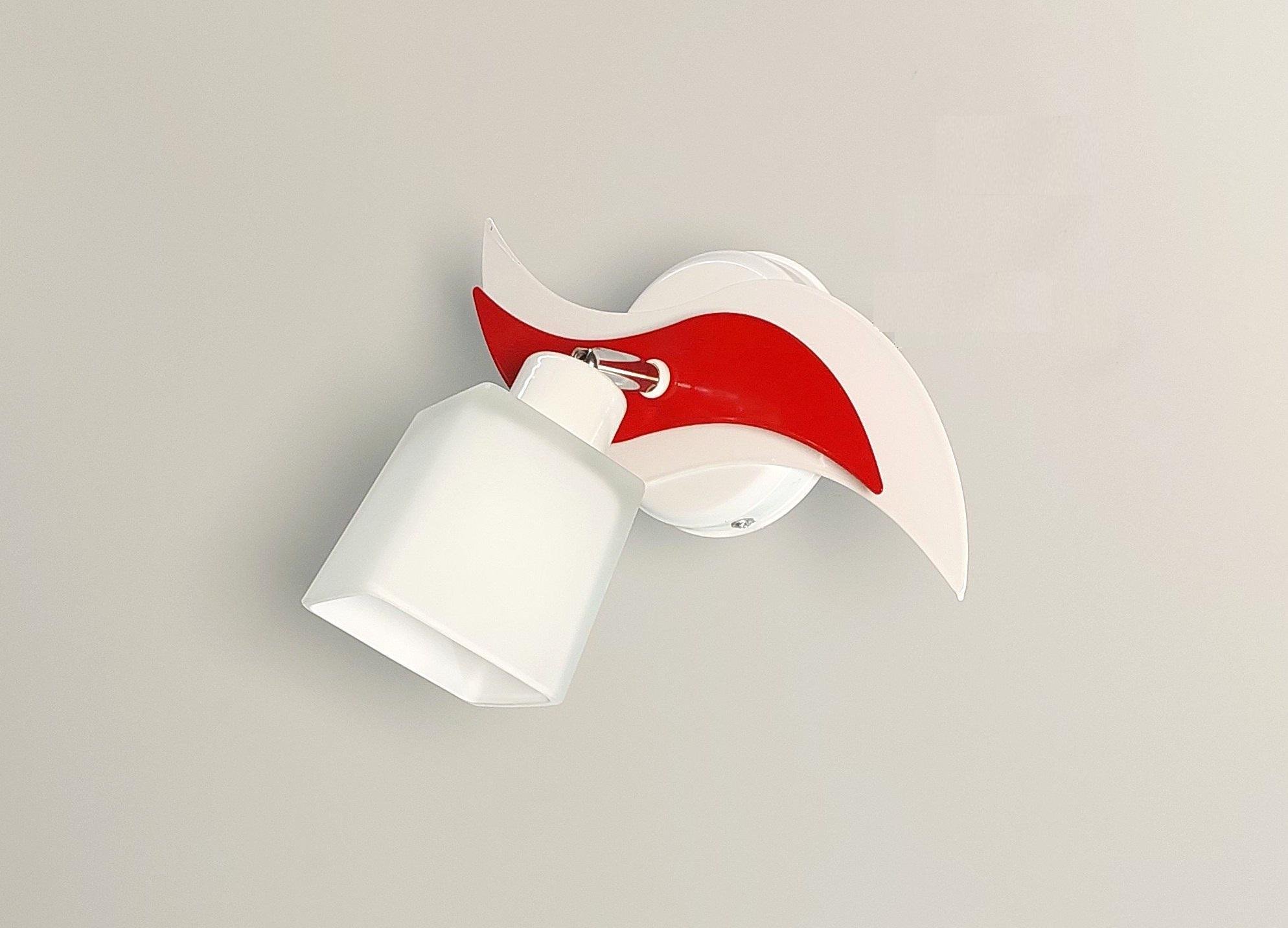 Бра настенный Бриз поворотный металлический Белый/Красный