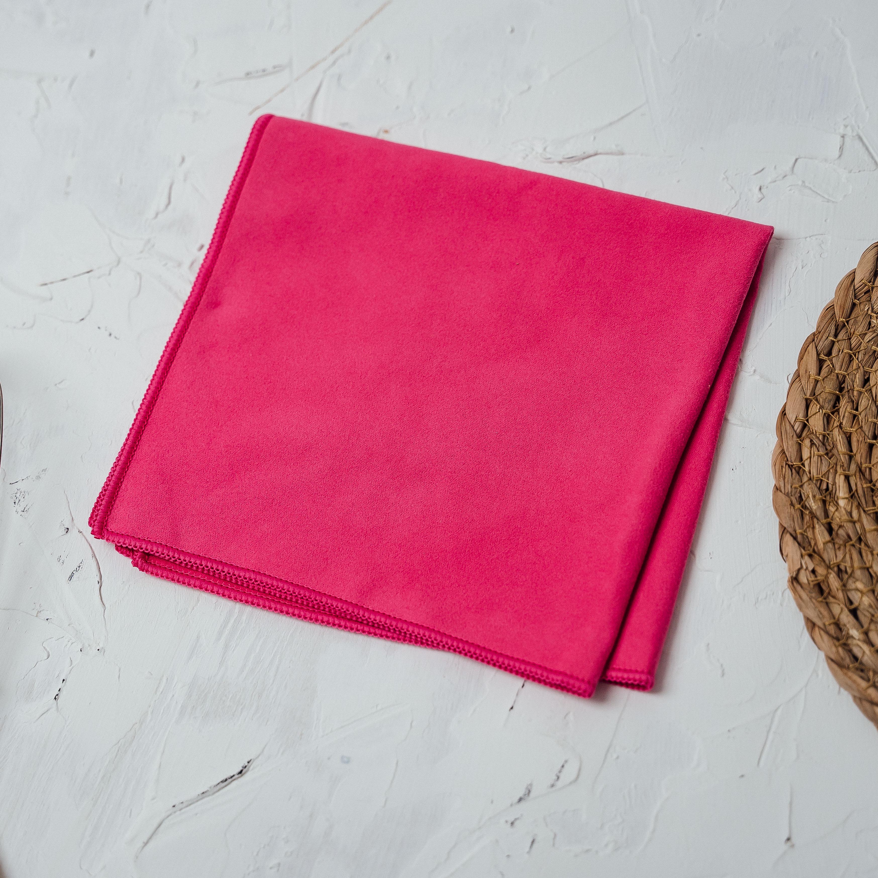 Салфетка однотонная для уборки 40x40 см Розовый (86483)