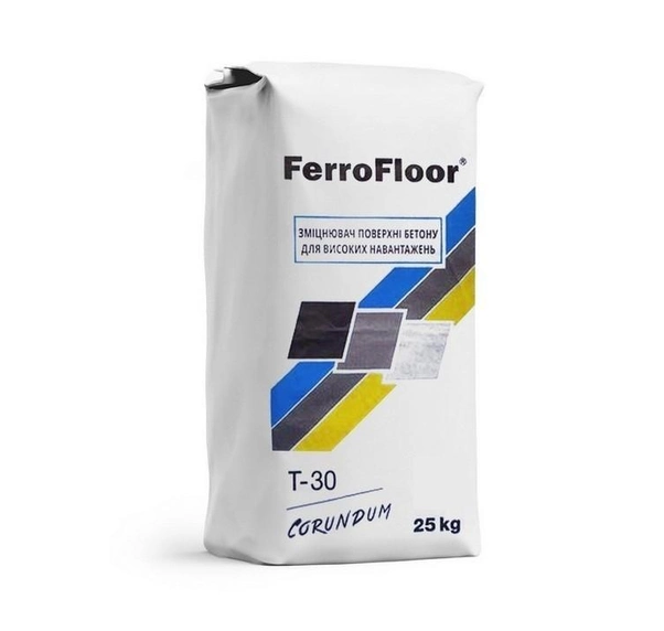 Топинг корундовый для промышленных полов Ferrofloor Т30 европоддон 48 мешков Серый