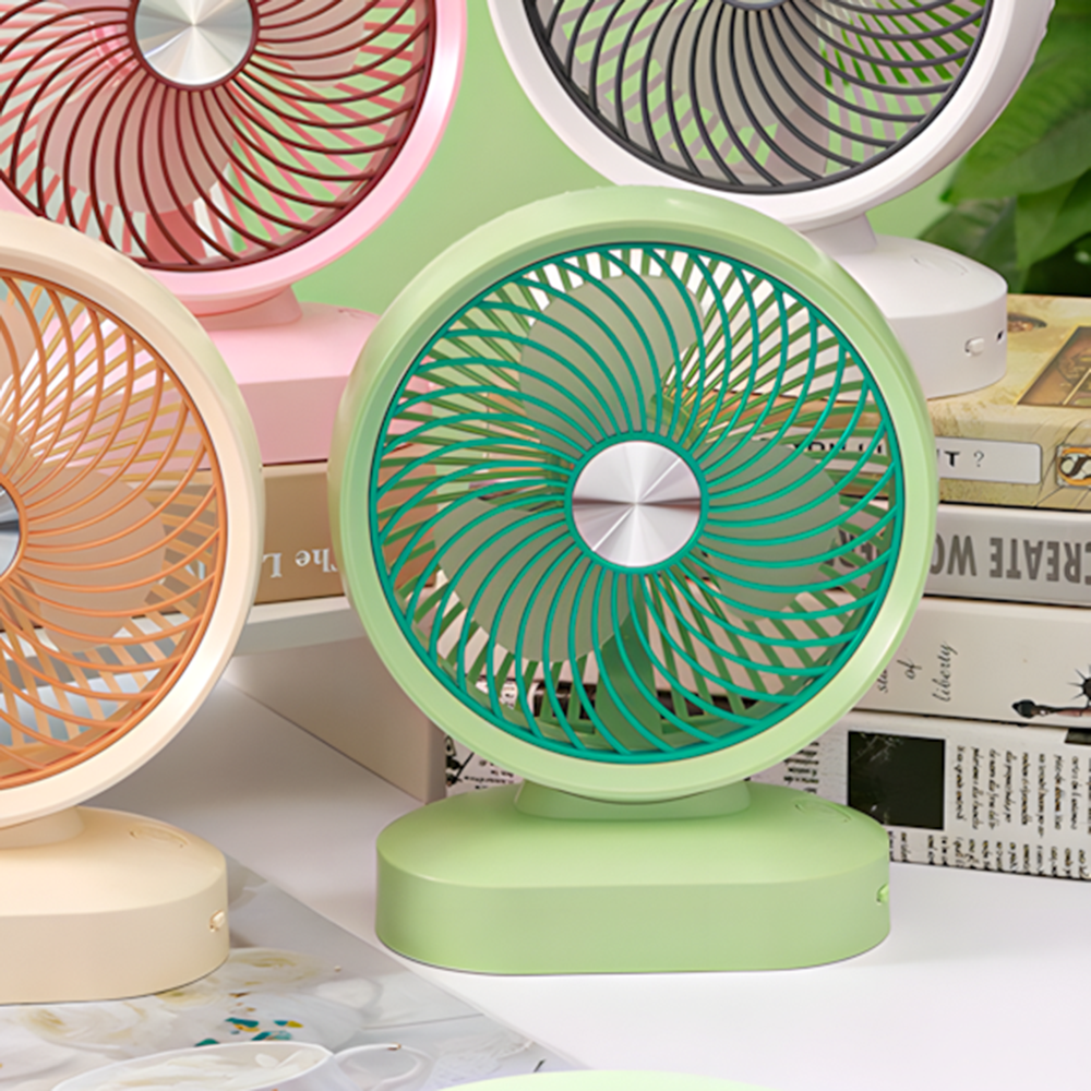 Вентилятор портативний настільний на акумуляторі 1200 мАг USB-Type C 3 режими 5 Вт Зелений (27434614) - фото 5 Вентилятор портативний настільний на акумуляторі 1200 мАг USB-Type C 3 режими 5 Вт Зелений (27434614) - фото 5