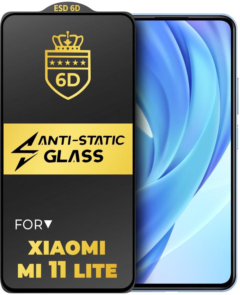 Стекло защитное 6D Anti-Static Xiaomi Mi 11 Lite Glass Shield (34203)