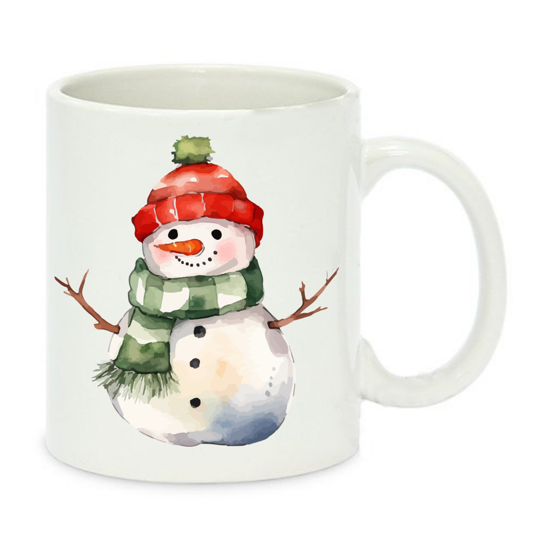 Чашка с принтом Снеговик 330 мл Белый (001243)