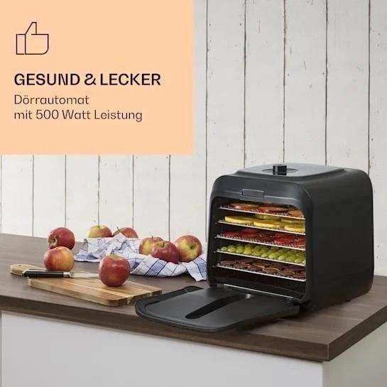 Дегідратор-сушарка для овочів, фруктів KLARSTEIN Florida Jerky інфрачервоний 500 Вт (10034430) - фото 2 Дегідратор-сушарка для овочів, фруктів KLARSTEIN Florida Jerky інфрачервоний 500 Вт (10034430) - фото 2