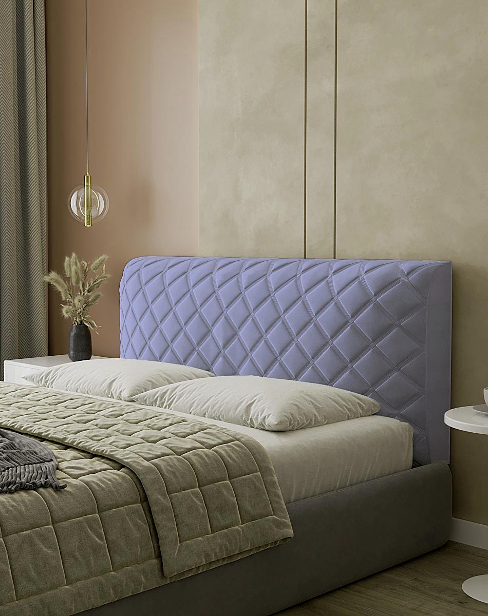 Съемный чехол на изголовье кровати 160 см Голубой