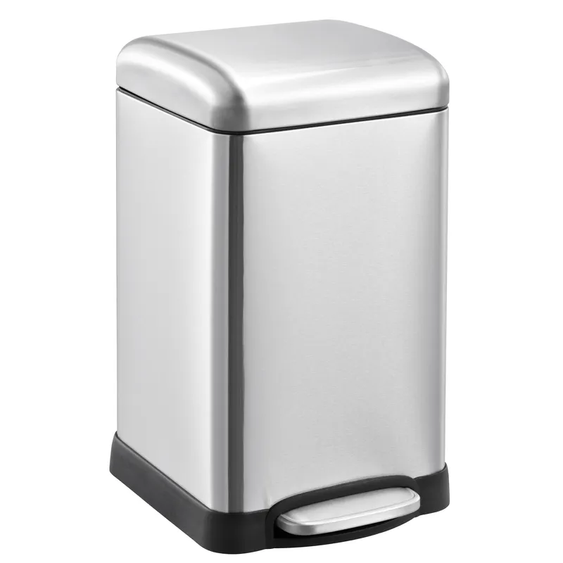 Відро для сміття квадратне MIXXUS Style-TC0106 SS Color з плавним закриванням 6 л Нержавійка (MI7092)