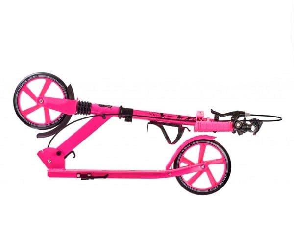 Самокат Maraton RIDER 2021 с фонариком Розовый - фото 4