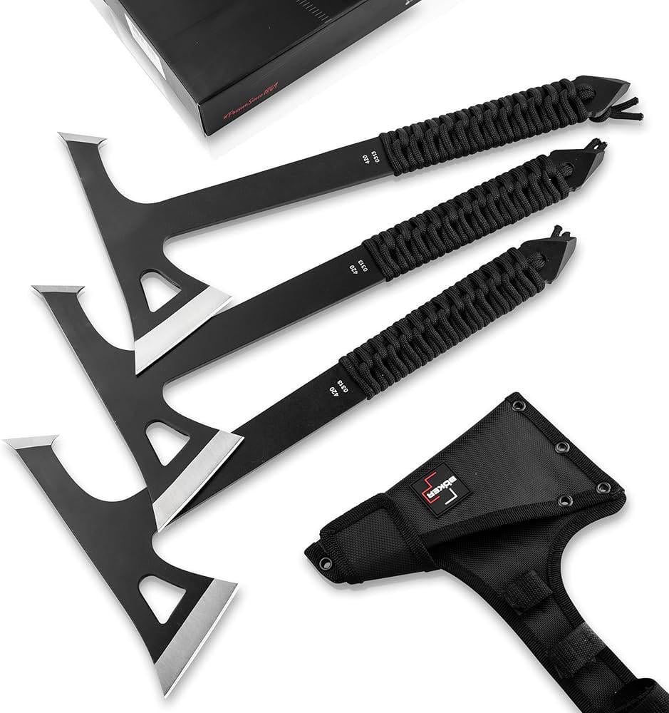 Набір сокир Boker Plus Mohican метальних 3 шт. 278 мм/60 мм 3,7 мм Black (09BO330)