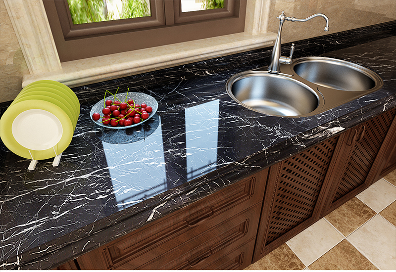 Наклейка Marble stickers на стену и мебель с эффектом мрамора 60х300 см - фото 6