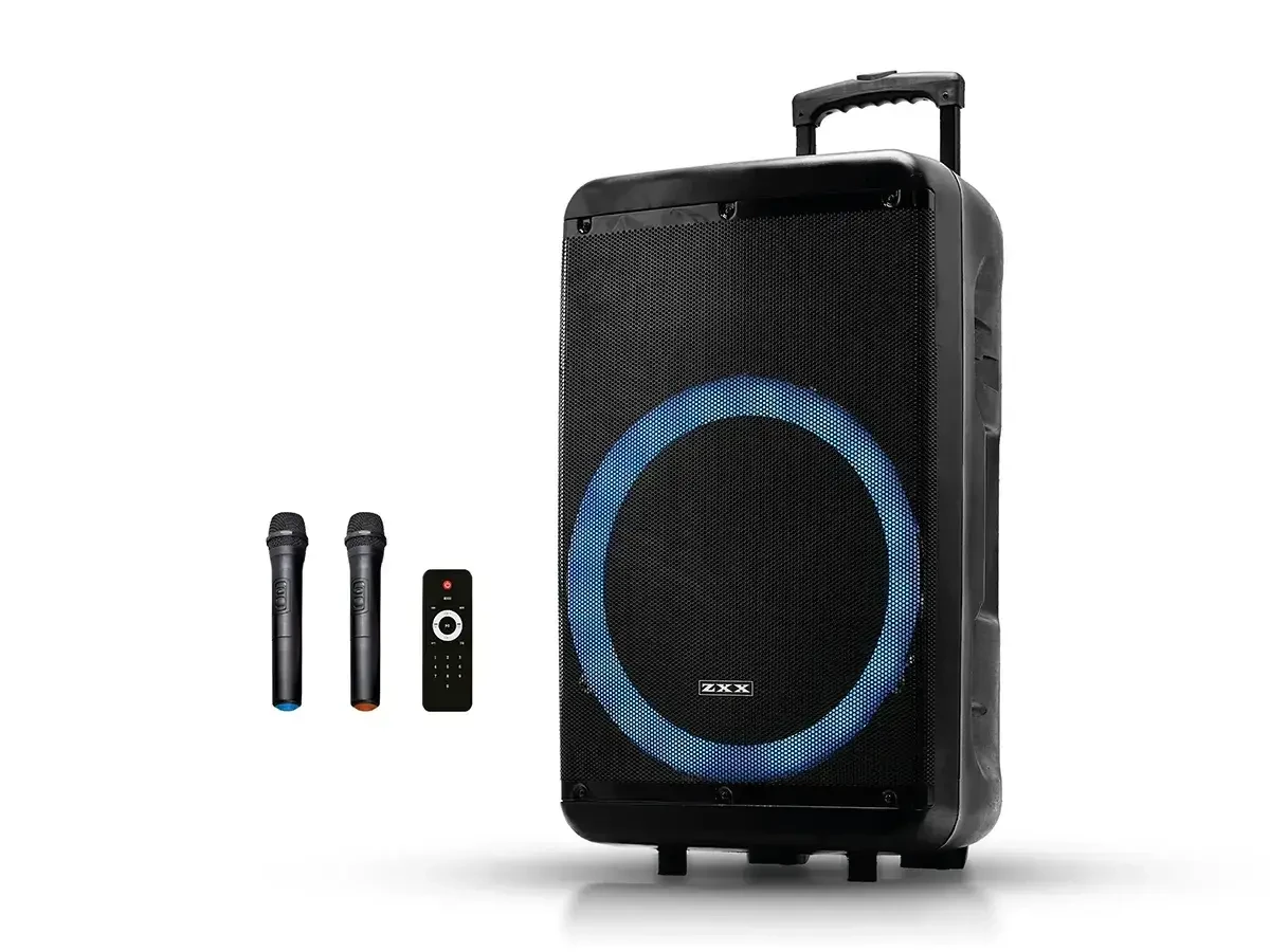 Портативна колонка ZXX-7676 60 Вт 12" 59х36х30 см USB/SD/FM/BT/TWS/REC/2MIC/ДК 1 шт. (2662783943)
