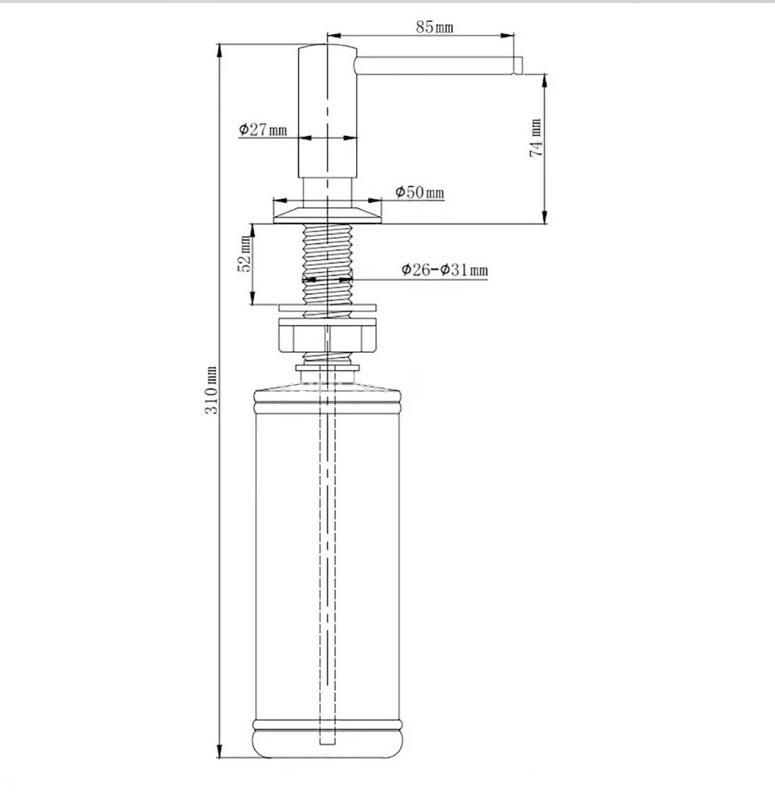 Дозатор моющих средств Monsal Comfort Touch Черный матовый (MCB001) - фото 2