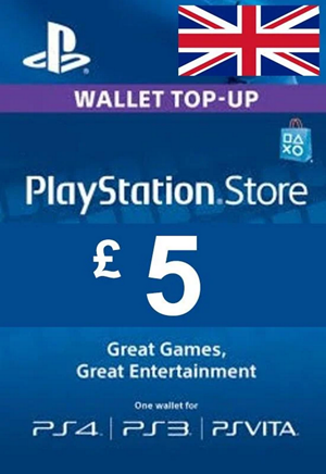 Цифровой код PlayStation Network 5 GBP UK регион (26572594)