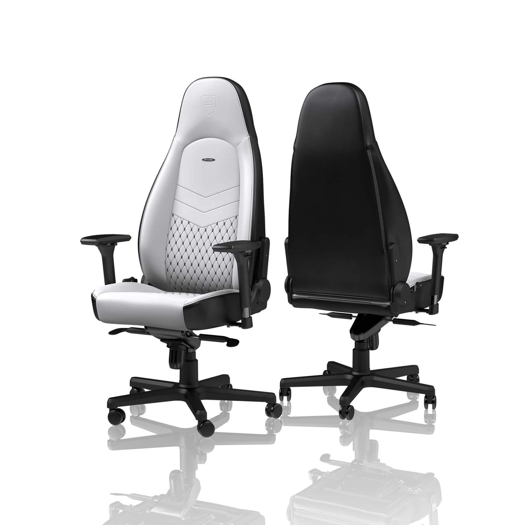 Кресло для геймеров Noblechairs Icon White/Black (10441356) - фото 2