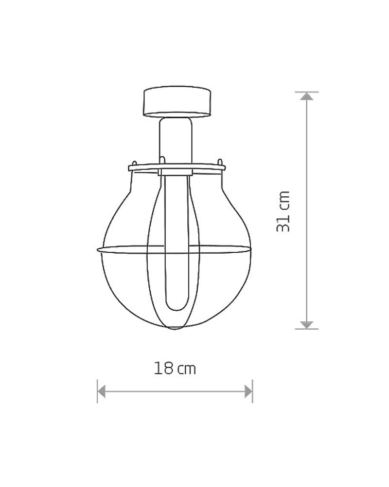 Люстра Liel 9741 Мануфактура E27 1x60 W IP20 Черный (13929230) - фото 3