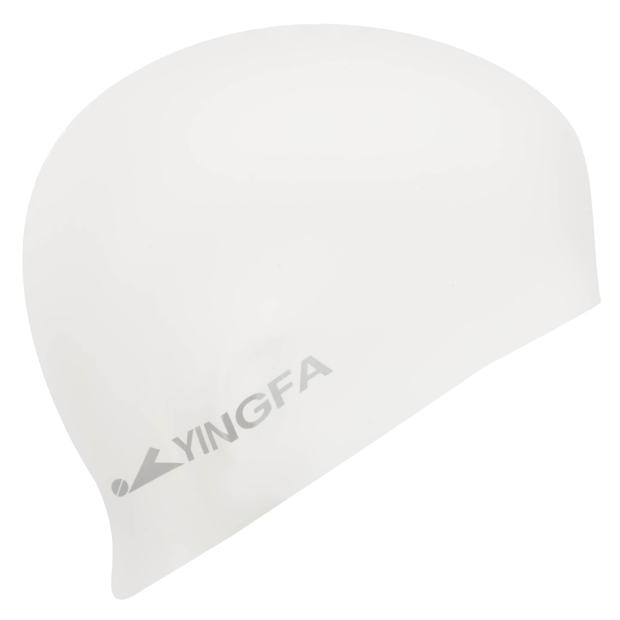 Шапочка для плавання для дорослих YINGFA C0081 силіконова L Білий (C0081_Белый_L) - фото 3