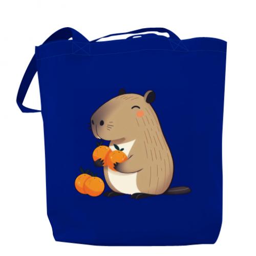 Шопер Капібара тішиться апельсинам 37х41 см Синій (17077526-5-199693) Шопер Капібара тішиться апельсинам 37х41 см Синій (17077526-5-199693)