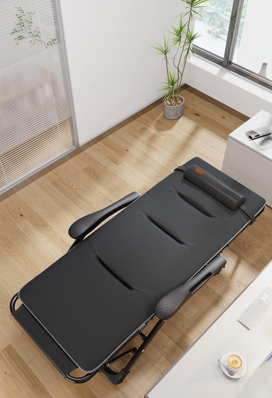 Кресло-шезлонг складное WCG FCB-S07PM матрас air mesh 150 кг Черный (FCB-S07PM)