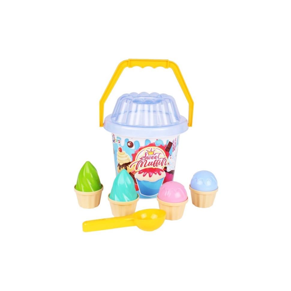 Игрушка для песочницы формочки ТехноК Sweet muffin от 1 года Голубой (IS-183-S-162-2)