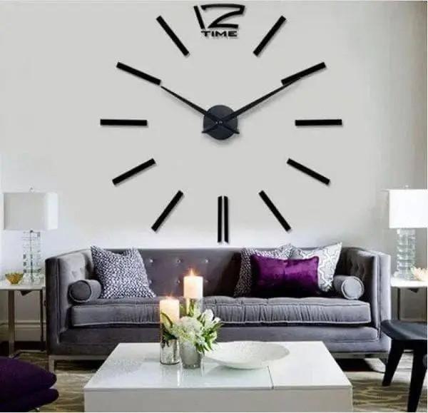 Часы настенные 3D Diy Clock до 100 см Черный - фото 2