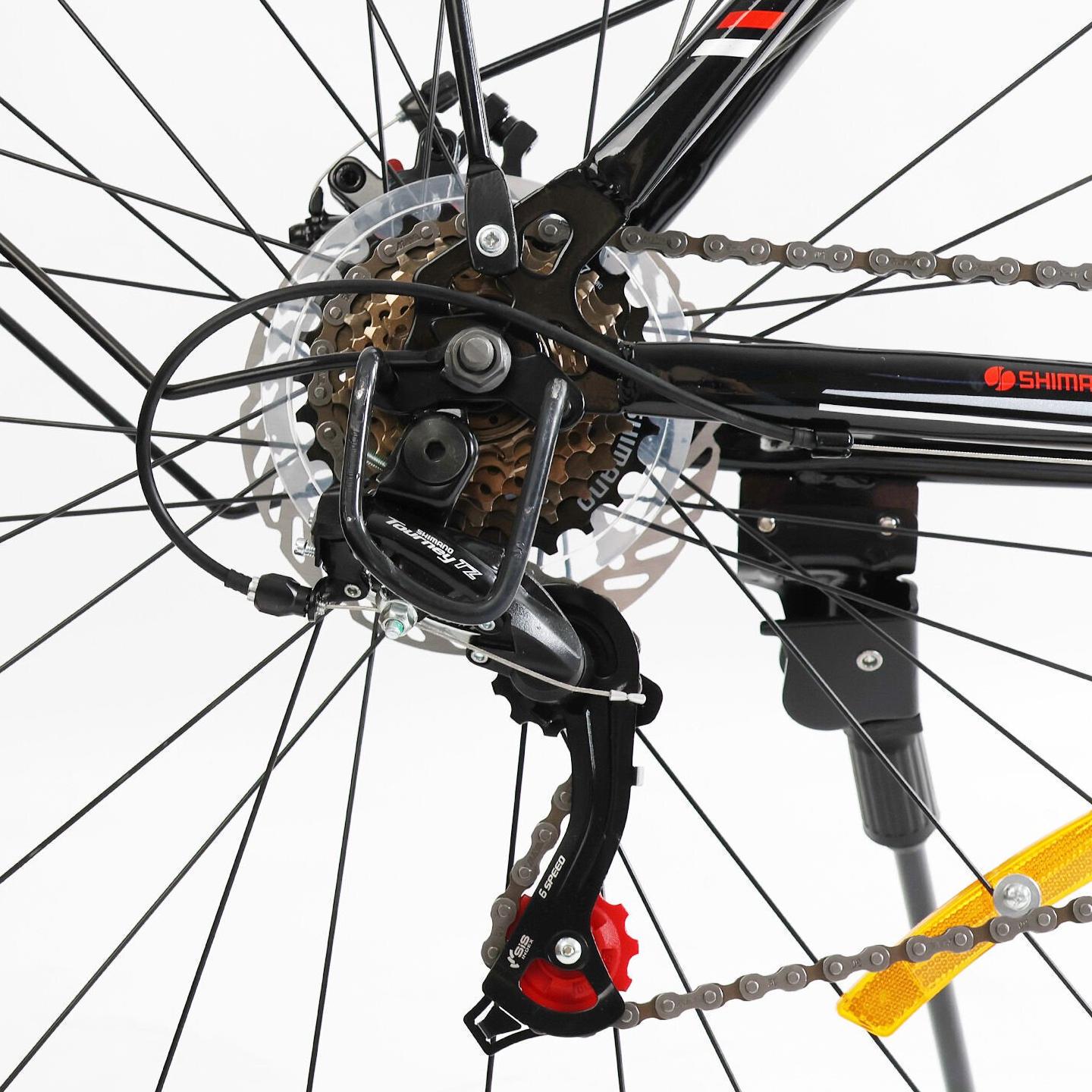 Велосипед горный Corso Fisher 29" с багажником рама 19" Красный - фото 6