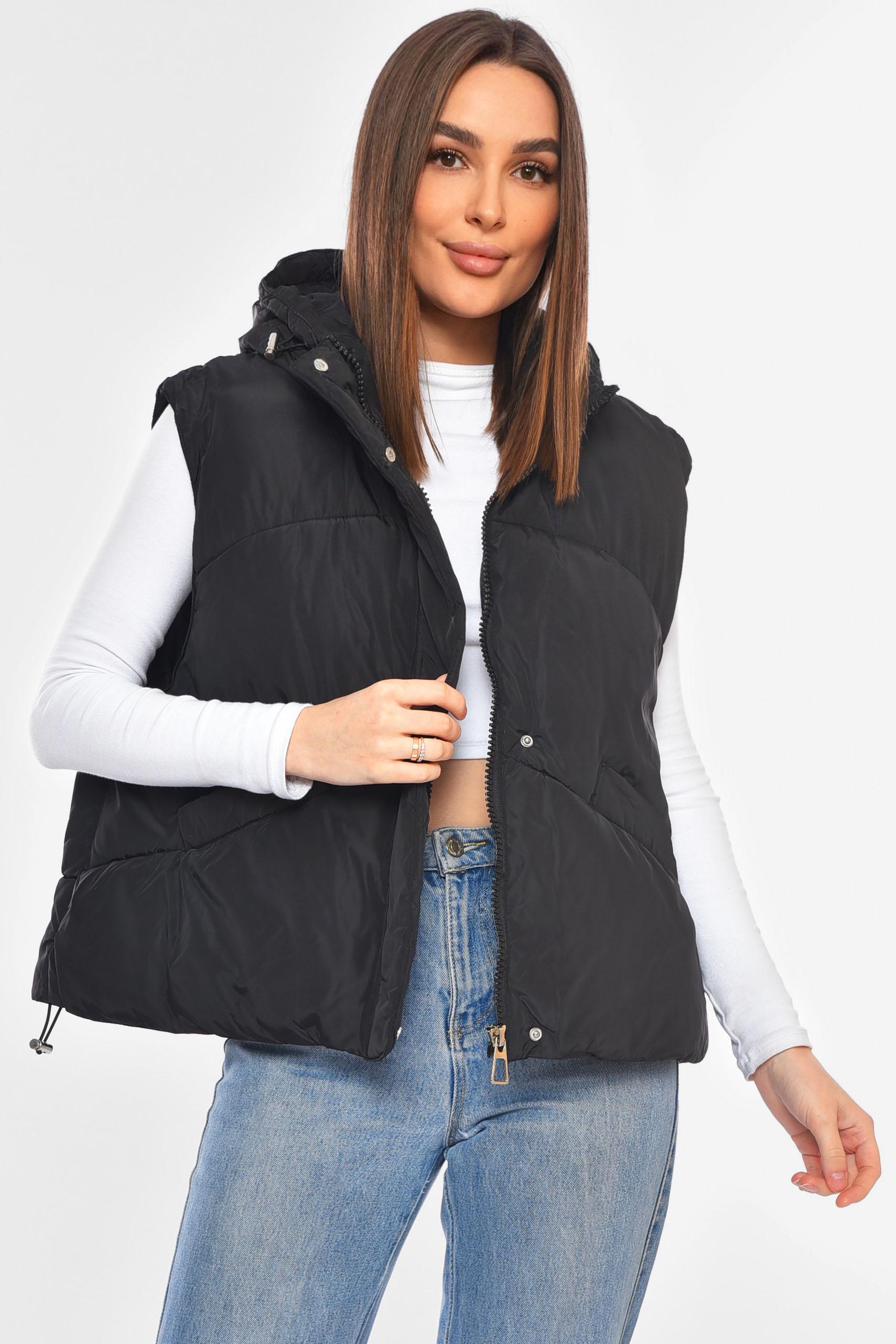 Жилетка жіноча однотонна 200308 L Чорний