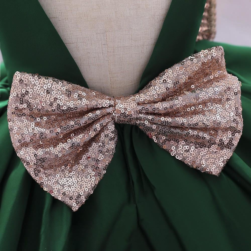 Платье праздничное 110 см Зеленый (23992023) - фото 4 Платье праздничное 110 см Зеленый (23992023) - фото 4