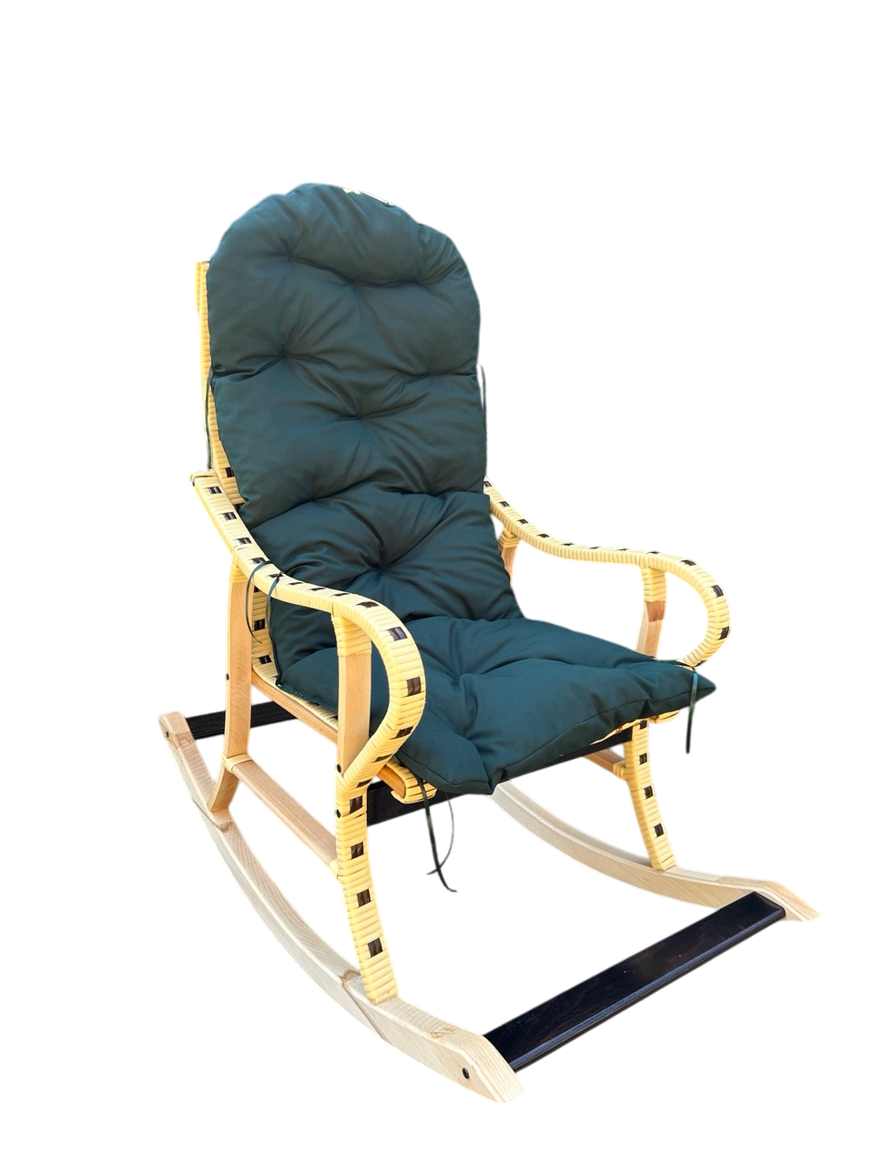 Кресло-качалка Сімейний Затишок с подушкой Бежевый/Коричневый