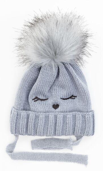 Шапка детская для девочек Молли D975 флис 44-48 см Серый