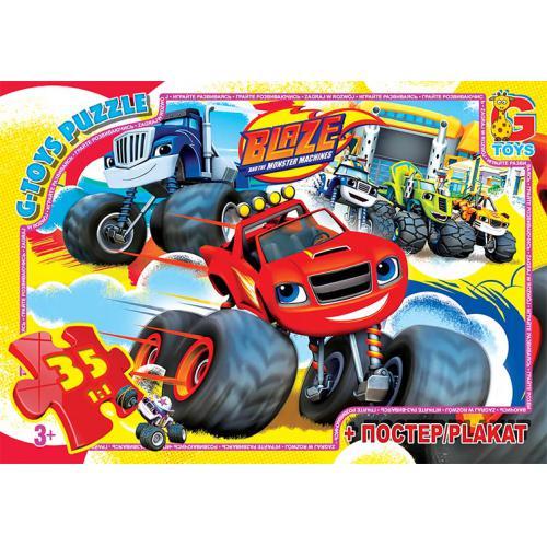 Пазли ТМ G-Toys із серії Blaze 35 ел. (ZE013)