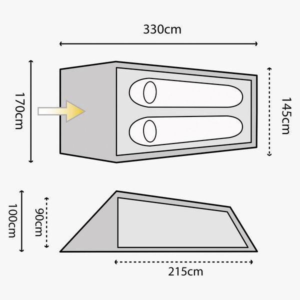 Намет Highlander Blackthorn 2 Hunter Green - фото 6