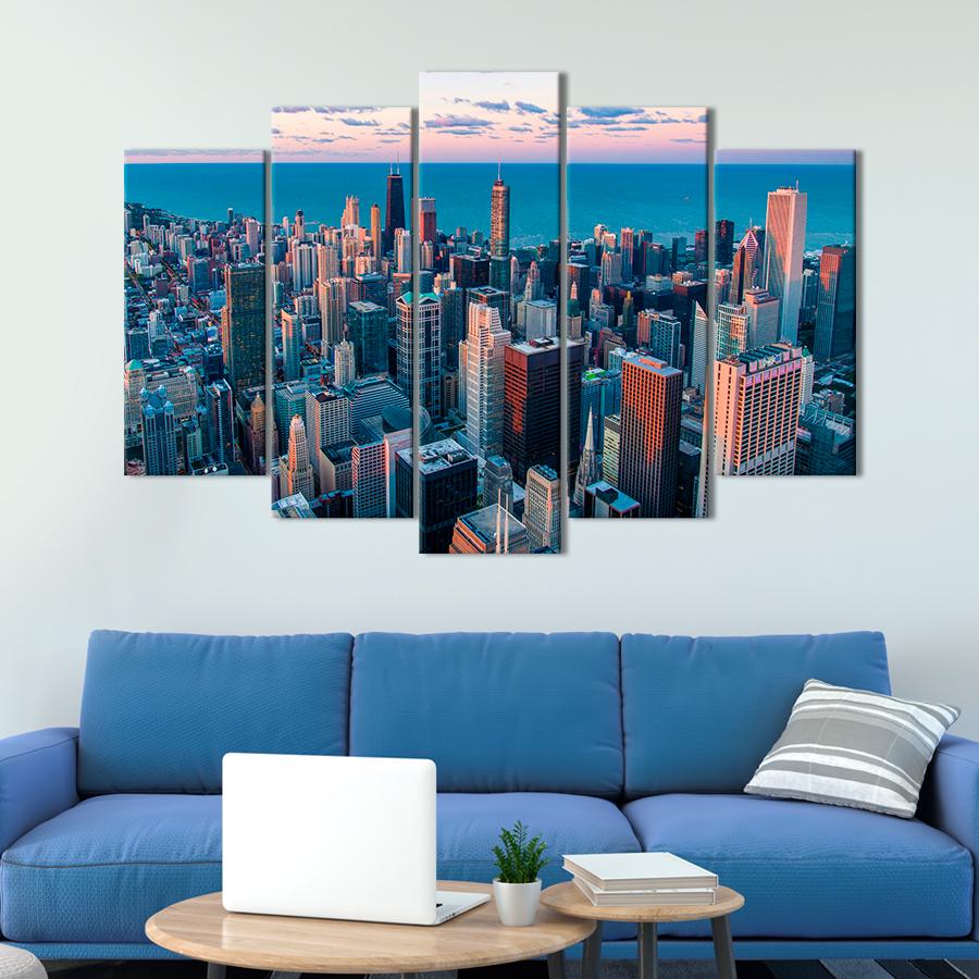Картина міста Офісні будівлі в Чикаго 137x85 см (A792-5)