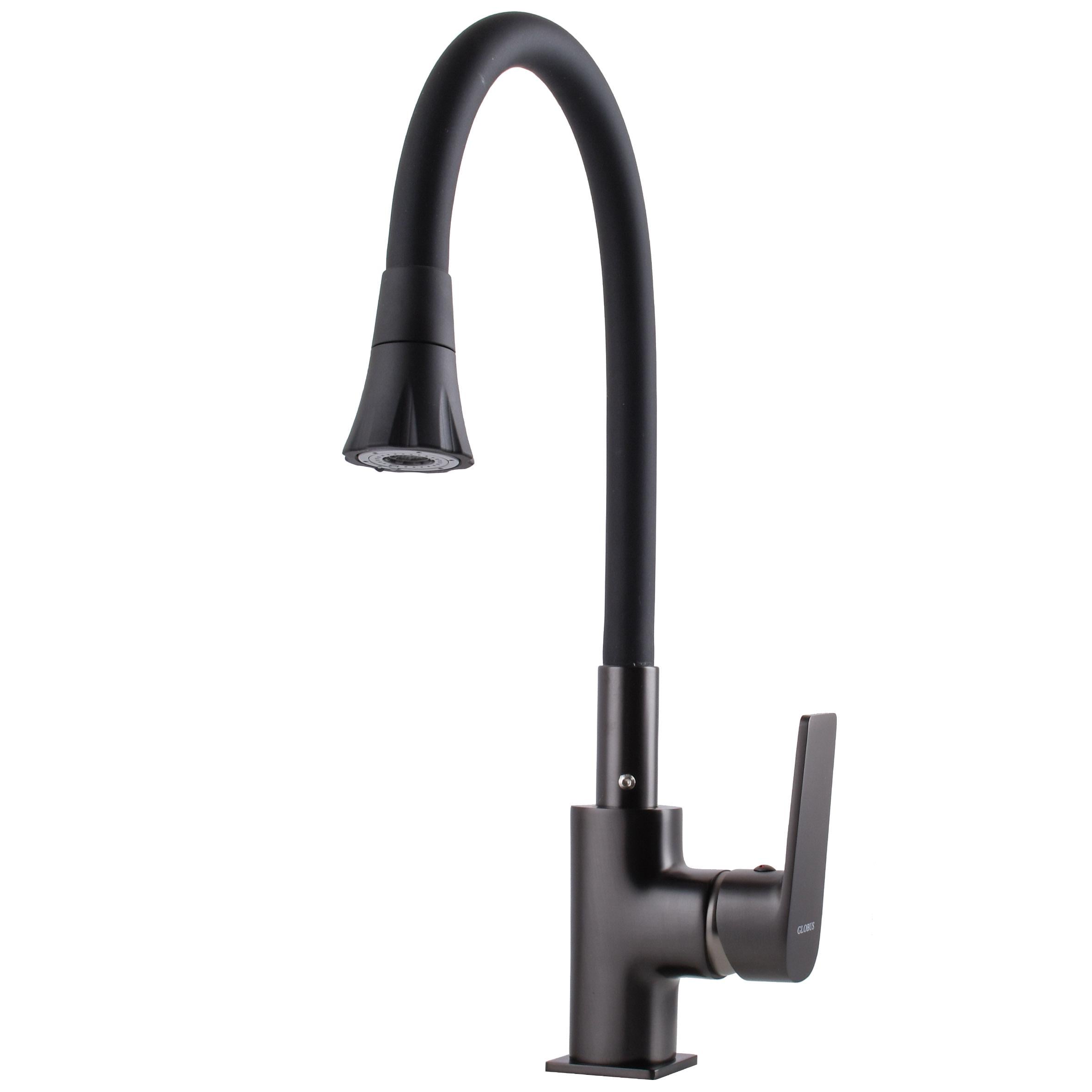 Смеситель для кухни Globus Lux Bonn излив с гибким изливом Графит/Черный (GLB-0203SA-GP-B01)